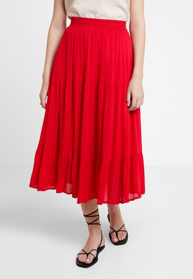 LEONORA - A-lijn rok - red