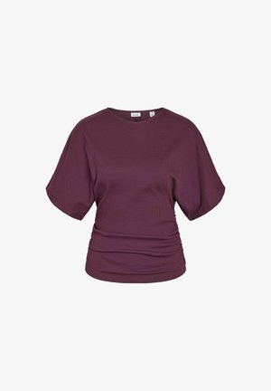 Noisy May, NMABBI S/S O-NECK RUCHING TEE JRS - Camiseta básica - winetasting