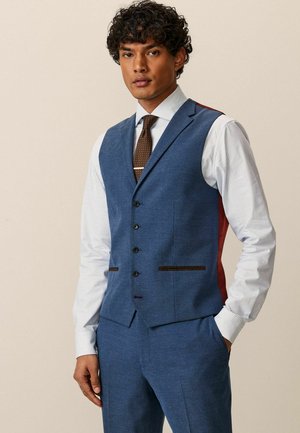 Next HERRINGBONE  REGULAR FIT - Gilet - bright blue