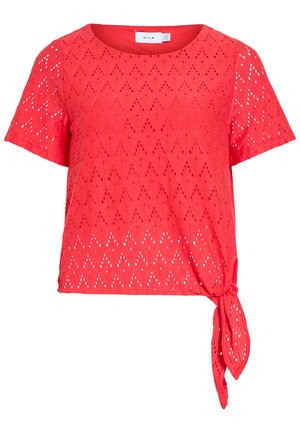 VILA, Short Sleeved VIAMALINA Round neck - T-shirt imprimé - hibiscus