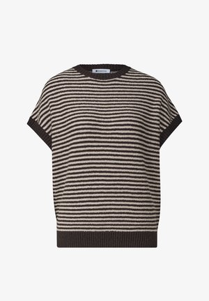 Street One, ÄRMELLOSER PULLOVER MIT RUNDHALS - T-shirt imprimé - black coffee