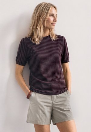 Street One, CREW NECK T-SHIRT WITH PRINT - T-shirt imprimé - rustic rouge