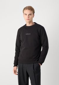 Calvin Klein Jeans MONOLOGO CREW NECK - Felpa - black
