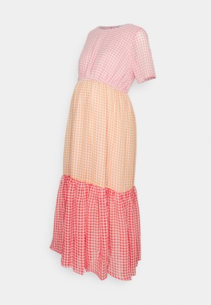 Never Fully Dressed MAMA SUMMER CHECK DRESS - Rochie de zi - pink
