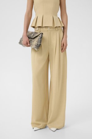 Wide leg - pale hay melange