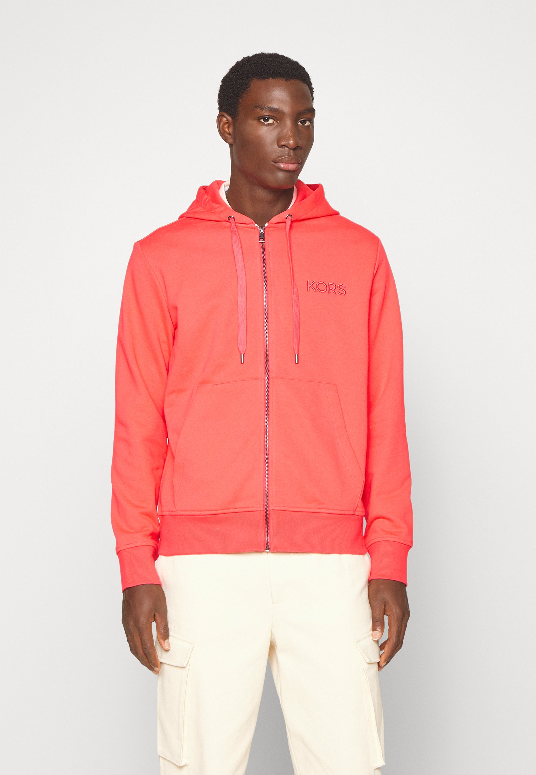 Michael Kors HOODIE - Zip-up sweatshirt - sangria/red - Zalando.co.uk