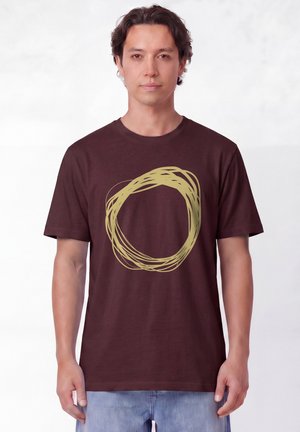 watapparel, KREIS UNISEX - T-shirt imprimé - red brown
