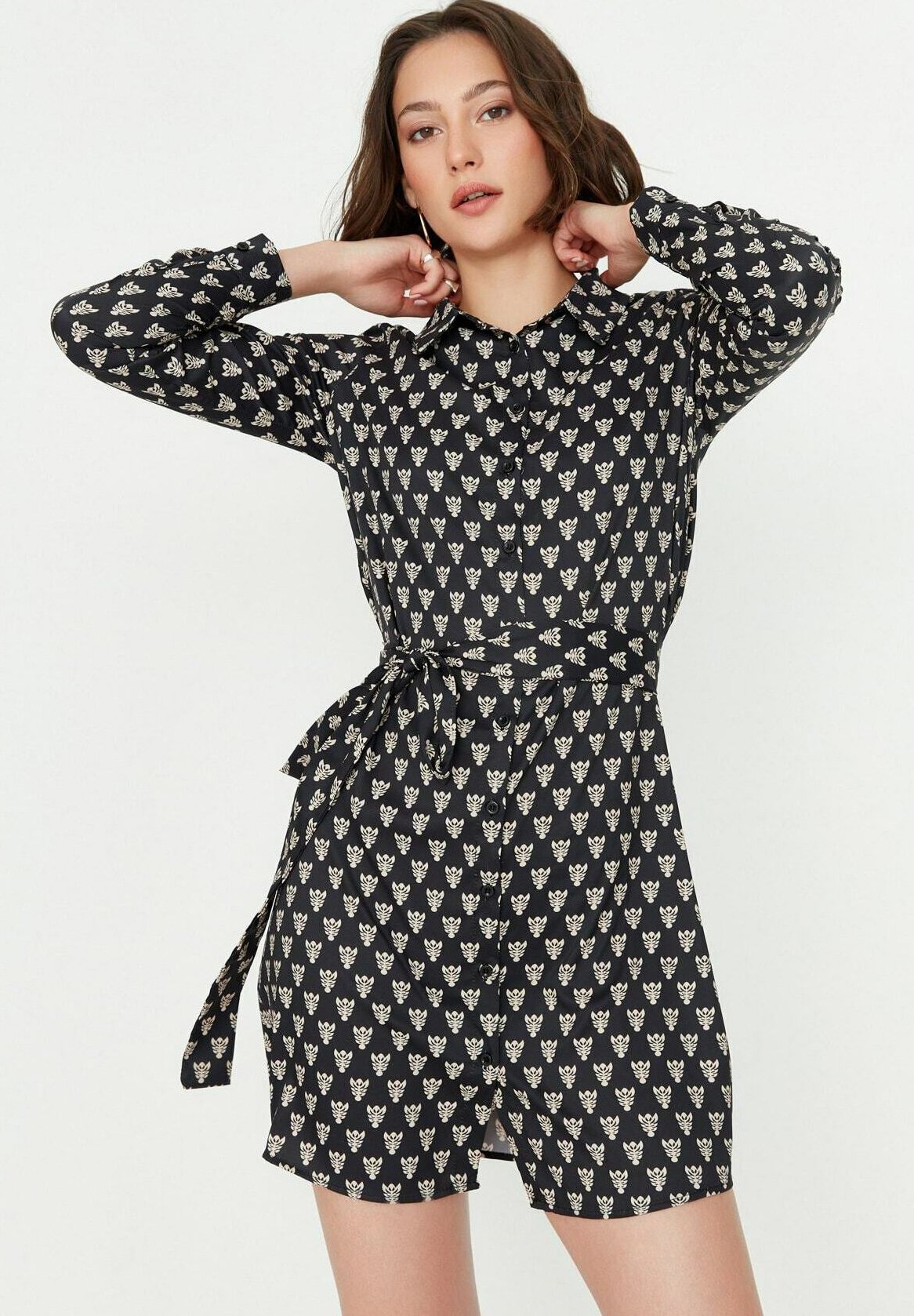 Trendyol Blousejurk - black/zwart - Zalando.nl