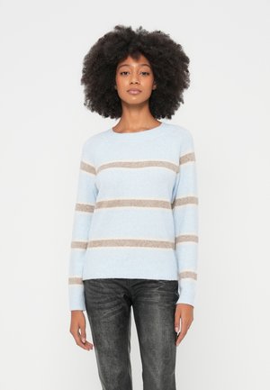 VMDOFFY O NECK BLOUSE - Pullover - blue/birch/sepia
