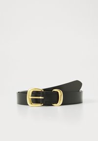 PIECE LOGO BUCKLE BELT - Remen - black/ tumbled deep gold-coloured
