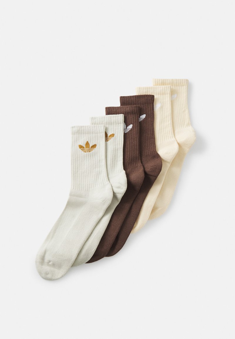 adidas Originals - TR CREW S 6PACK - Zeķes - brown/putty grey/crystal sand, Palielināt