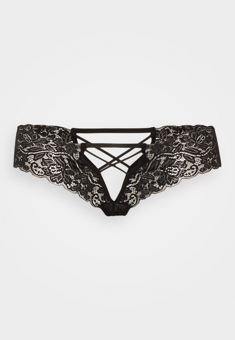 LASCANA - PETITE FLEUR GOLD OUVERT - Shorty - black, Agrandir