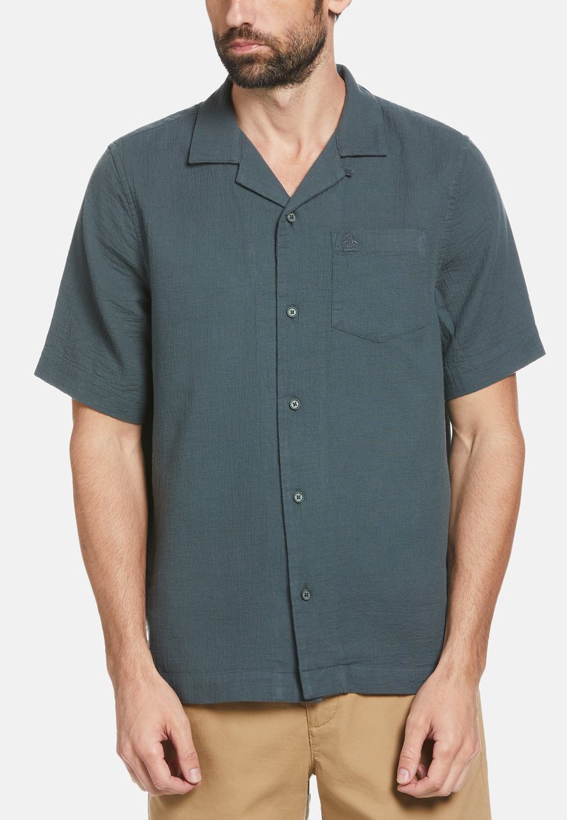 Original Penguin GAUZE SHORT SLEEVE Hemd urban chic/grün Zalando.at