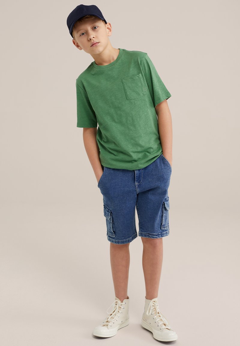 WE Fashion Paprasti marškinėliai - green