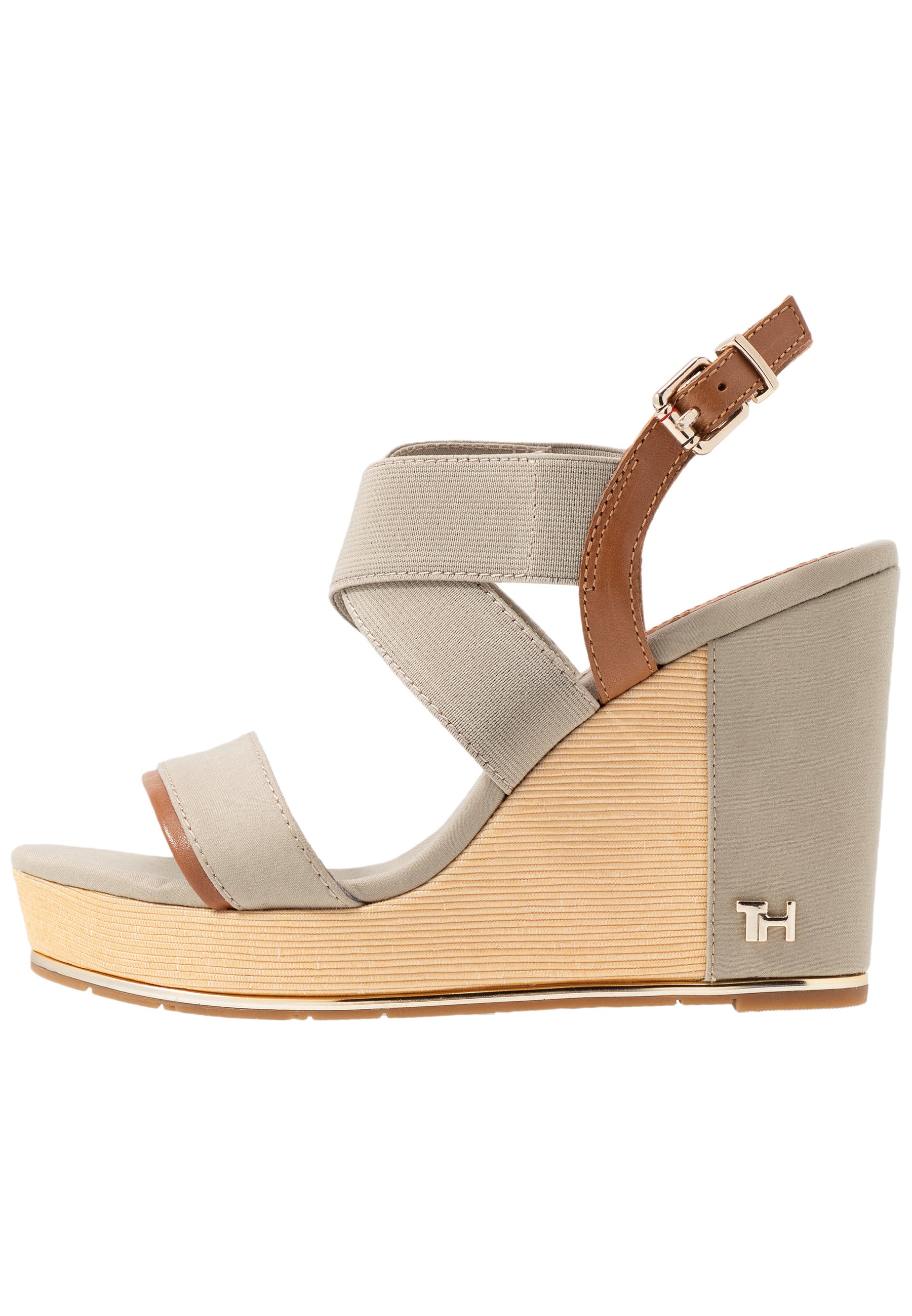 tommy hilfiger high wedge heel slingback sandals