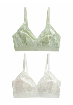 2 PACK - Kaarituettomat rintaliivit - green cream