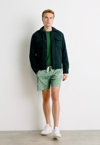 Les Deux STAN STRIPE SWIM - Šortky - vintage green/light ivory