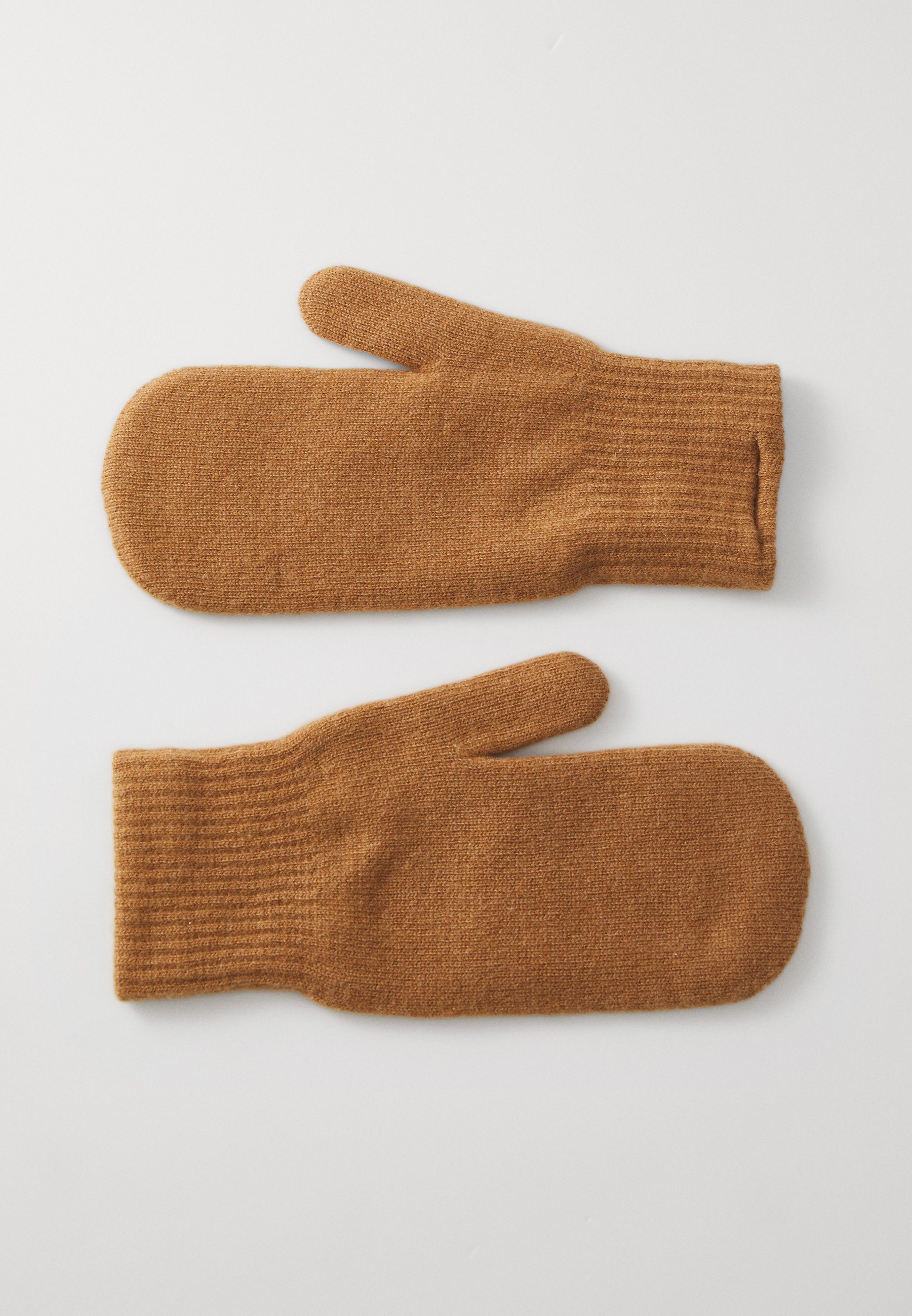 Ombrato Max Mara Gloves Teddy Teddy Fabric Mittens CAMEL