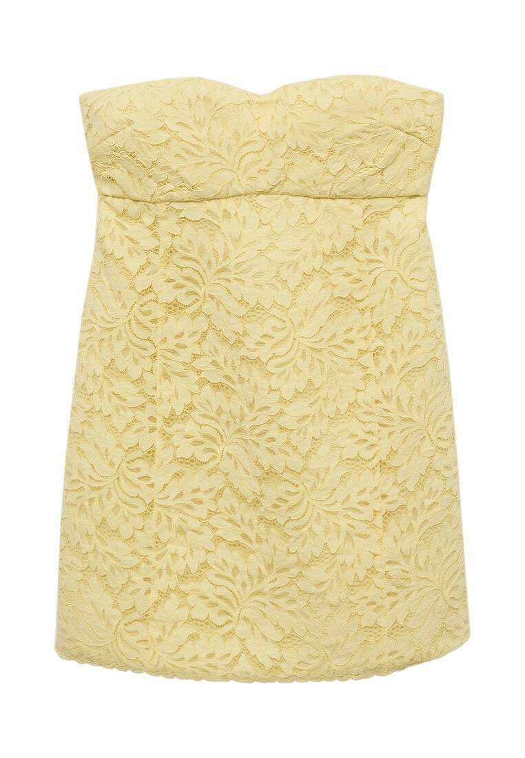 Mango Cocktailjurk lichtgeel Mango Cocktailjurk lichtgeel