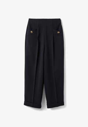 Les Copains, TROUSERS WITH REGULAR TAPERED FIT - Pantalones - black