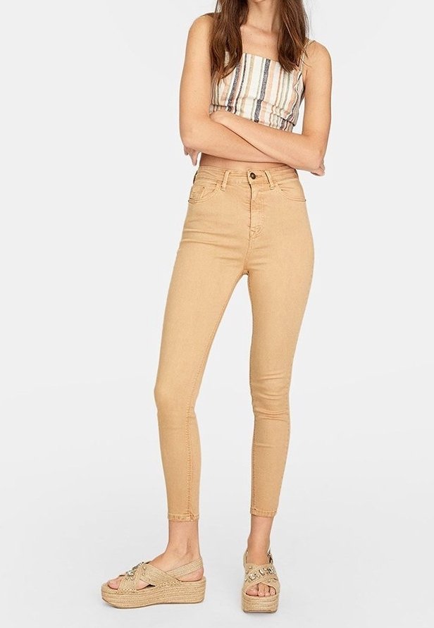 Stradivarius Jeans Skinny Fit mottled light brown (Pre-owned