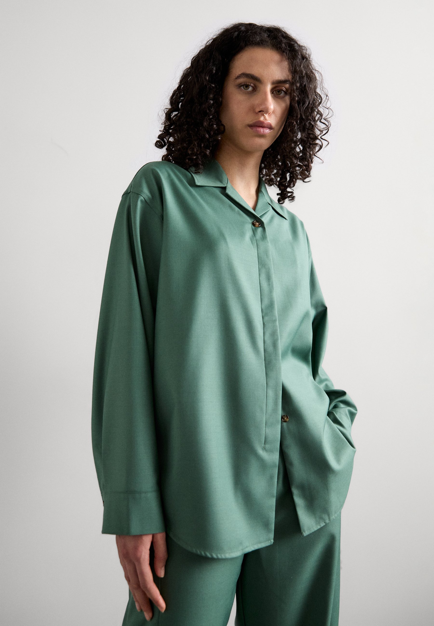 売れ筋商品|||バイマレンバーガー シャツ レディース トップス DERRIS - Button-down blouse - grasshopper Derris Top | BY MALENE BIRGER | elysewalker