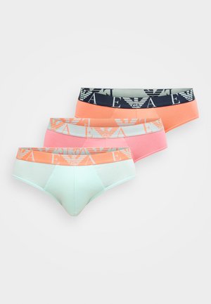 BOLD MONOGRAM PARTE BASSA BRIEFS 3 PACK - Braguitas - pink/aqua/camellia