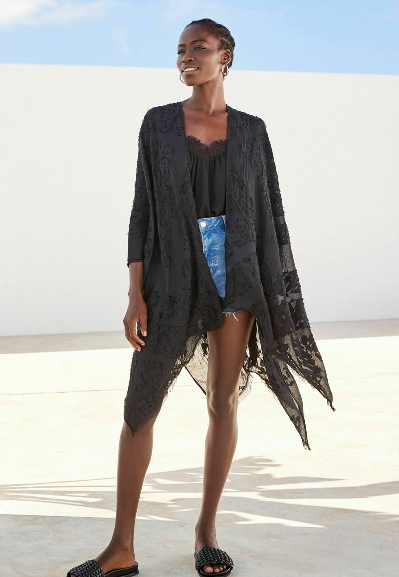 Next SHEER TEXTURED COVER-UP - Accesoriu plajă - black