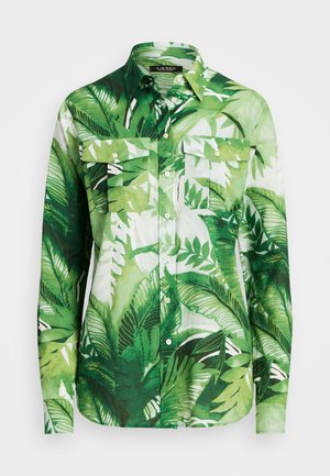 Button-down blouse - green