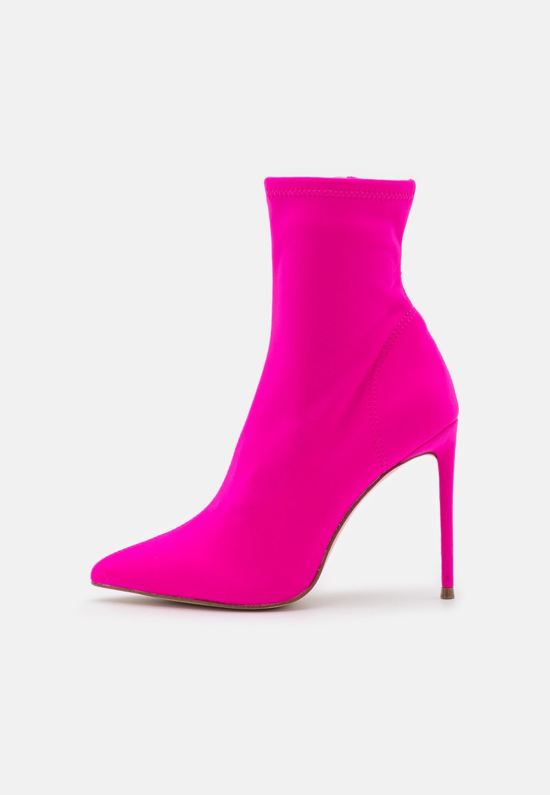 neon pink sock boots