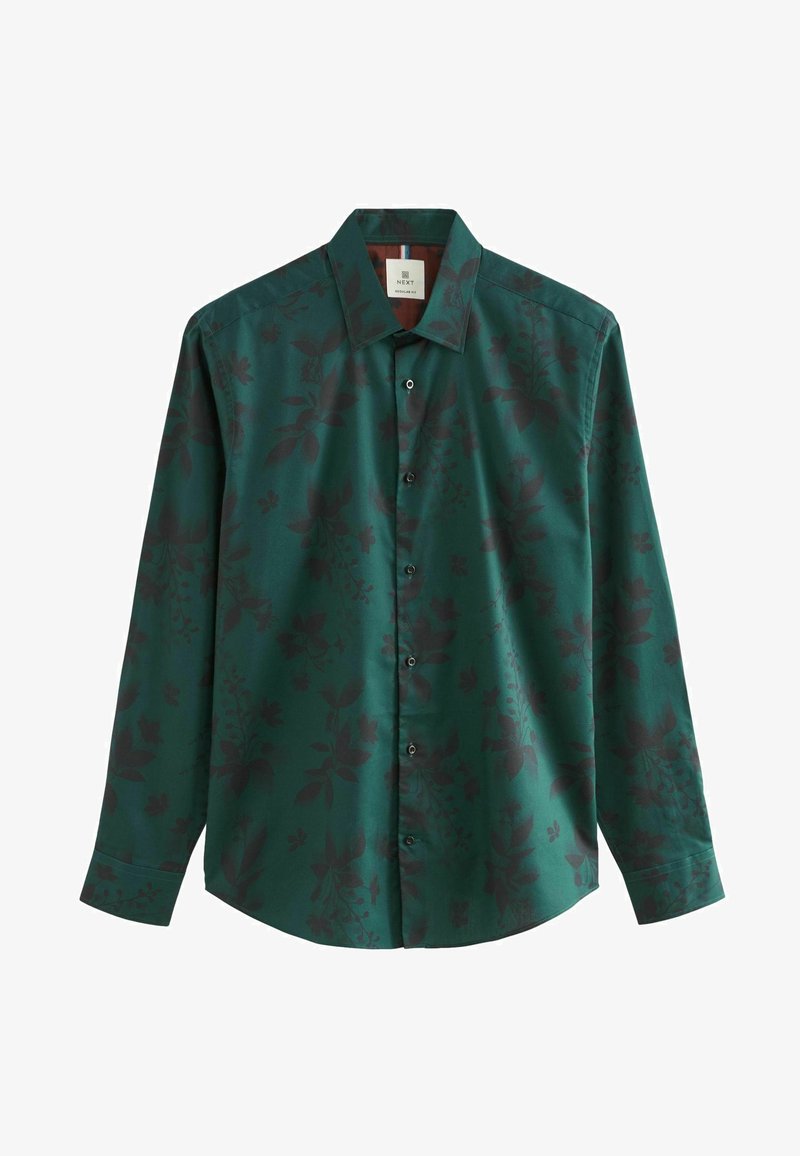 Next PRINTED SINGLE CUFF- REGULAR FIT - Camicia - forest green black floral