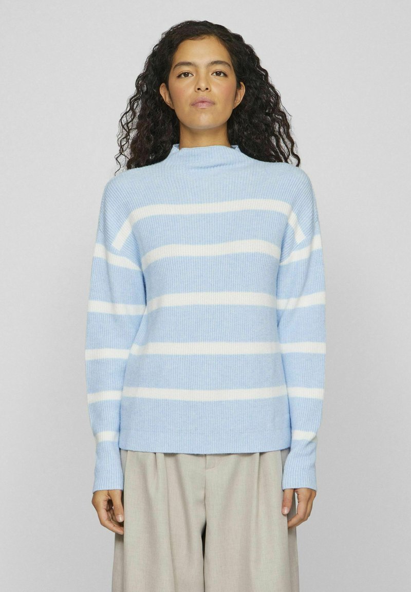 VILA VIRIL MOCK NECK  - Strickpullover - kentucky blue