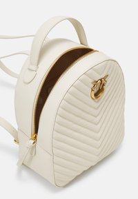 Pinko LOVE CLICK CLASSIC - Nahrbtnik - bianco seta/antique gold