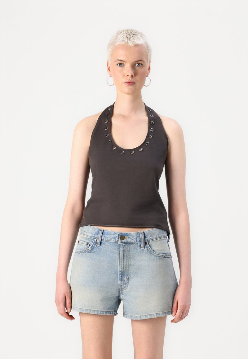 Weekday - VERA HALTER EYELET  - Top - grey dark, Enlarge