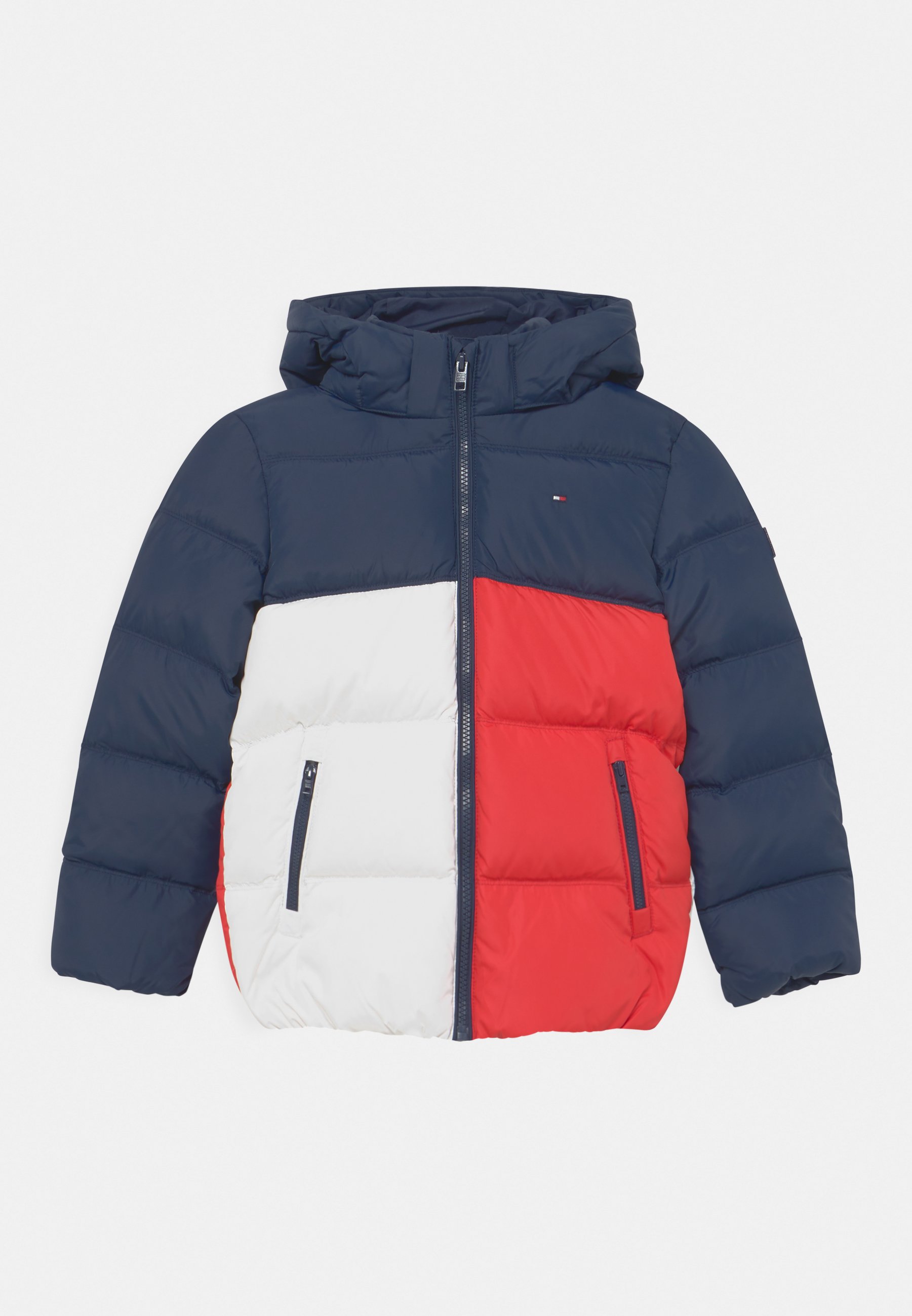 Tommy Hilfiger ESSENTIAL - Chaqueta de plumas - dark blue/white/red/azul  marino - Zalando.es