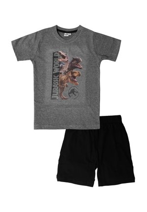 JURASSIC WORLD SET KURZARM - Pyjama set - grau/schwarz