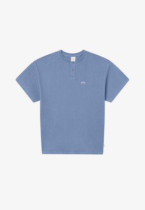 BLKVIS, WAFFLE HENLEY - T-shirt basique - stonewash
