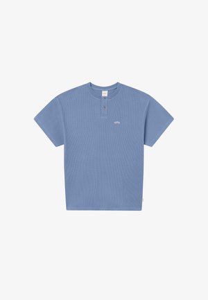 BLKVIS, WAFFLE HENLEY - T-shirt basique - stonewash