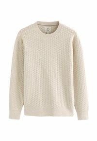 CABLE CREW NECK - REGULAR FIT - Džemperis - ecru