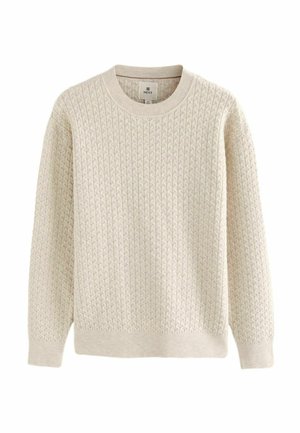 CABLE CREW NECK - REGULAR FIT - Strickpullover - ecru