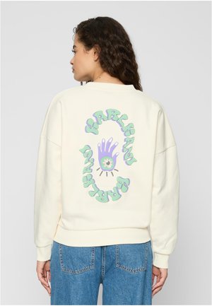 SIGNATURE CREW - Bluză de molton - off white