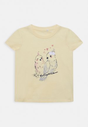 NMFDELTA TOP BOX - T-shirt print - double cream