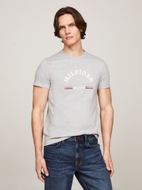 Tommy Hilfiger ARCH TEE - T-shirt con stampa - light grey heather