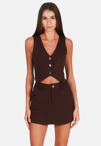OW Collection NATALIE - A-linjainen hame - brown