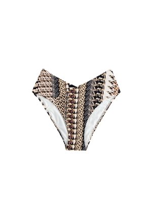 Next, V-FRONT HIGH LEG - Bas de bikini - brown multi animal