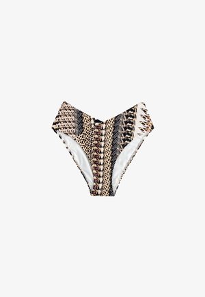 Next, V-FRONT HIGH LEG - Bas de bikini - brown multi animal