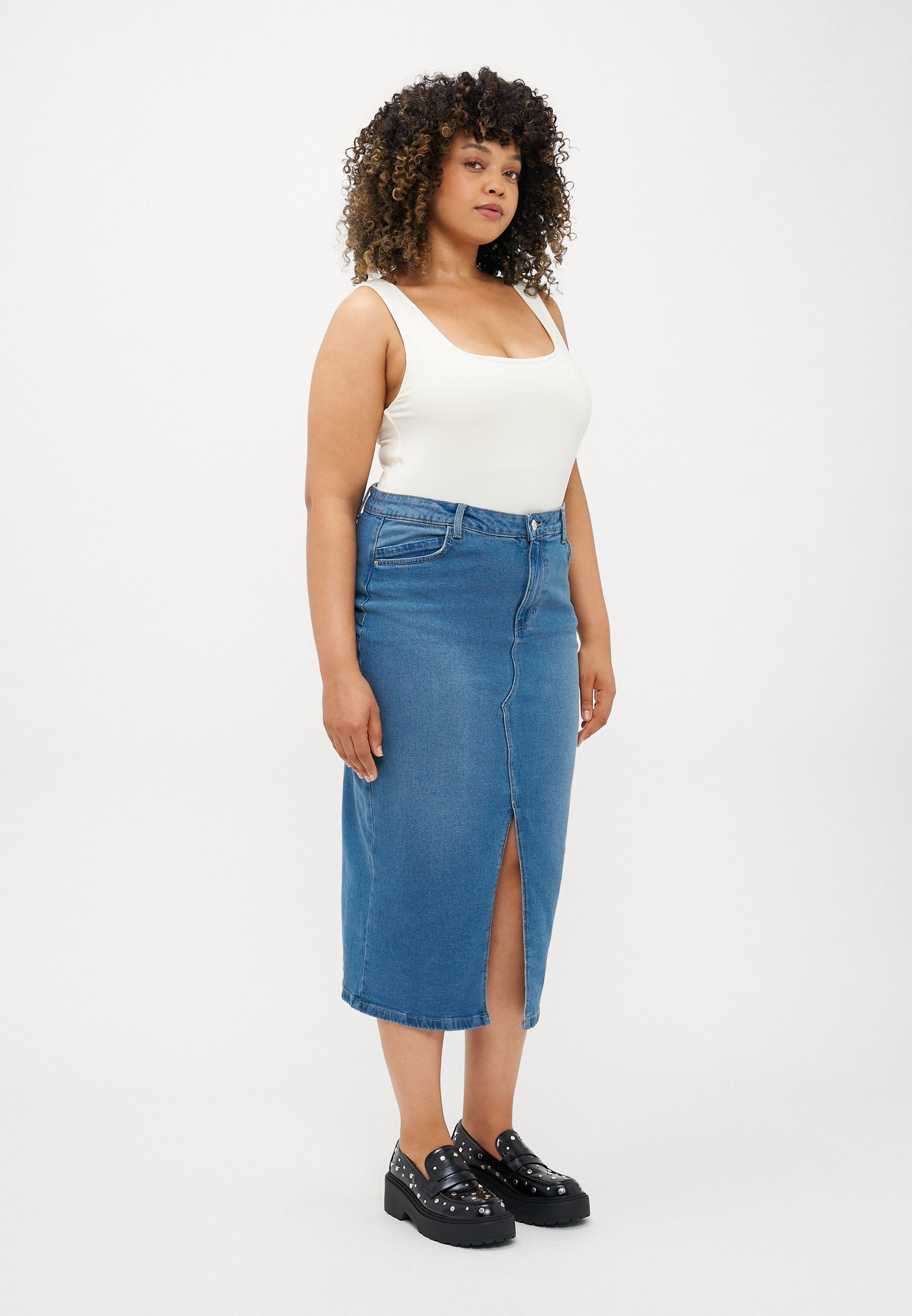 plus size midi skirt uk