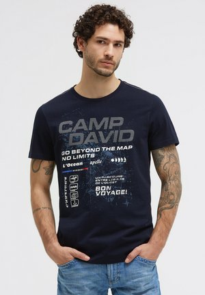 Camp David, CAMP DAVID T-SHIRT RUNDHALS MIT LOGO ARTWORK - Print T-shirt - blue navy