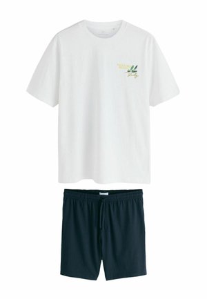 REGULAR FIT - GRAPHIC SHORT SLEEVE SET - Pyjama - white navy