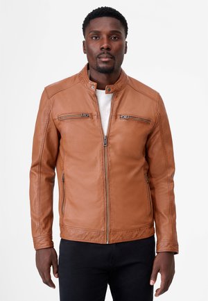 CEDRIK - Leren jas - cognac